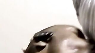 Black Stud Masturbation & Sucking From Old White Guy