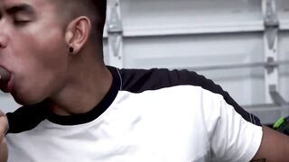 Three's Company - Jocks Bareback Throat-Fucking & Creamped Teen Ass