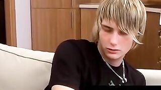 Foot Fetish - barely legal Hunk Stroking His Hard Dick While Gazing At Feet