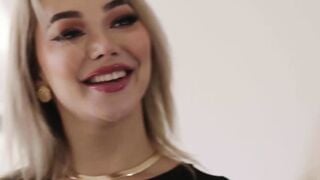 TS EmmA-Rose Fucks Blondie Rachelle Cavali in Lesbian Threesome