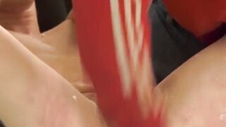 Bondage Submissive Girl Endures Wax Play with Dominant Mistress