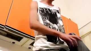 Twunk's Kitchen Jerk-Off Session - Hot Twinks Jacking Off Together