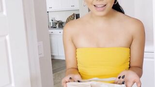 Step-Sister's Tease Turned Into A Wild Ride And Facial For Creepy Brother