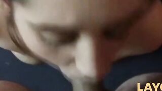 Petite-Teen's Mouth Full Of Huge Dick In POV Teasing And Deepthroat