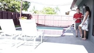 Poolside Cheating Wife - Husband Films His Hotwifes Threesome With Pool Guy
