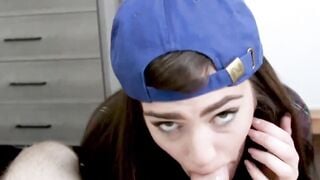 Step-Sister's Deepthroat Blow Job Leading To A Wild Ride On Her Stepsibling