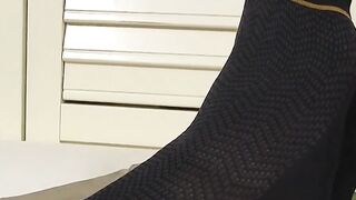 Foot Worship Goddess - Foot Job with Old Man Stroking barely legal Lady's Feet