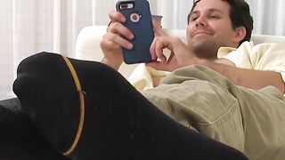 Foot Worship Goddess - Foot Job with Old Man Stroking barely legal Lady's Feet