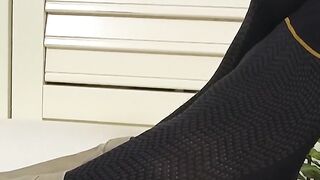 Foot Worship Goddess - Foot Job with Old Man Stroking barely legal Lady's Feet