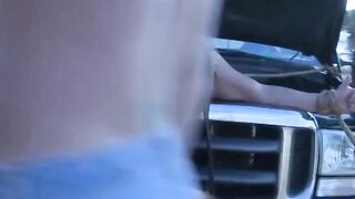 Piss Play - Dominatrix Doms Submissive Boy with Golden Shower