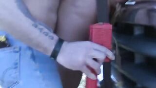 Piss Play - Dominatrix Doms Submissive Boy with Golden Shower