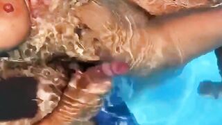 Skinny-Dipper Milf Enjoys A Wild Poolside Romance
