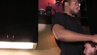 Interracial Passion - Bearded Hunk Pounds Big Bootied Babe
