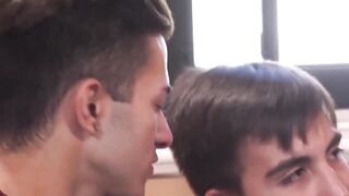 Raw & Uncut - Latino Twink Threesome Gangs Bang Friend With Facial