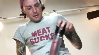 Ink-Stained Punk Amateur's Solo Masturbation & Fucking His Favorite Sex Toy
