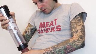Ink-Stained Punk Amateur's Solo Masturbation & Fucking His Favorite Sex Toy