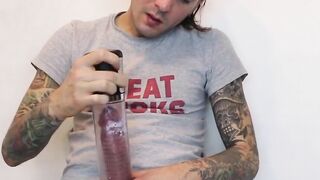Ink-Stained Punk Amateur's Solo Masturbation & Fucking His Favorite Sex Toy