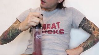 Ink-Stained Punk Amateur's Solo Masturbation & Fucking His Favorite Sex Toy