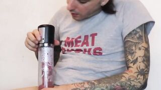 Ink-Stained Punk Amateur's Solo Masturbation & Fucking His Favorite Sex Toy
