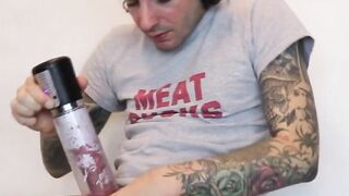 Ink-Stained Punk Amateur's Solo Masturbation & Fucking His Favorite Sex Toy