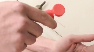 Straighthtug's Twunk Strokes & Blasts Huge Load on Glasses