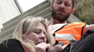 MILF Outdoor Adventure - Deep Throat Blowjob with Facial Finish