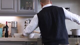 Stepdad's Hot Blonde Daughter Fucks Him Before He Leaves On A Business Trip