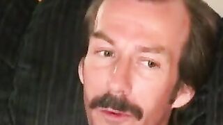 Mustached Hunk Jerks Off Before Blowing A Massive Load