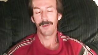 Mustached Hunk Jerks Off Before Blowing A Massive Load