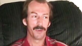 Mustached Hunk Jerks Off Before Blowing A Massive Load