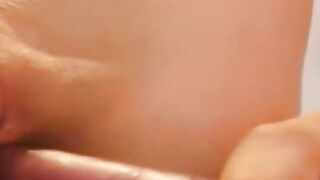 Anal Exploration - Closeup View of Ass play using dildo & fingers on blonde babe
