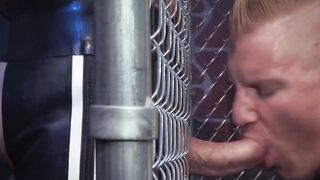 JohnnyV Sucks Off Older Man - Fence Jumping For A Good Fuck