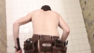 Beardie Thug Mickey Wates Solo Strokes & Shoots A Huge Load
