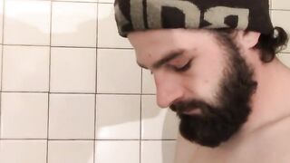 Beardie Thug Mickey Wates Solo Strokes & Shoots A Huge Load