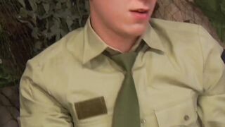 Army Dude' Anal Threesome with Twinks - Raw Ass-Fucking Action