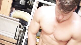 Masked Muscle Stud Fucks His Way Through Storage Room