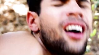 Outdoor Rough Sex - Beard-to-Beards Hardcore Fucking Action