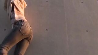Asian Babe's Piss Play - Fetish Exploration with Close-ups
