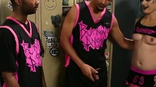 Triple Penetration Frenzy - Petite Blonde Babe Anikka Almighty Sandwiching Two Huge Dicks