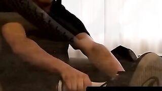 Skinny Boy's Foot Job & Throbbingly Hard Dick - Hot Amateur Porn