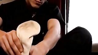 Skinny Boy's Foot Job & Throbbingly Hard Dick - Hot Amateur Porn