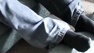 Twinks Foot Worship - Teen Boy Stroking His Dick Until He Shoots Load On Toes