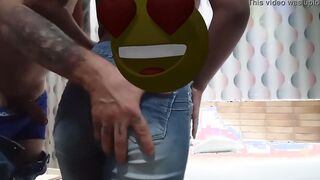 My brother-inside-law give me a quickie on the doorstep before I go to work and my hubby almost discovered us