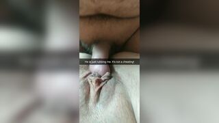 He is just rubbing my cunt! Its totally not cheating, husband!