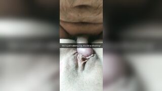 He is just rubbing my cunt! Its totally not cheating, husband!