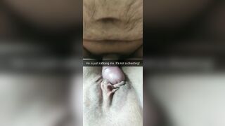 He is just rubbing my cunt! Its totally not cheating, husband!