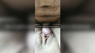 He is just rubbing my cunt! Its totally not cheating, husband!