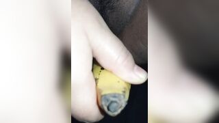 indian chick having fun with banana
