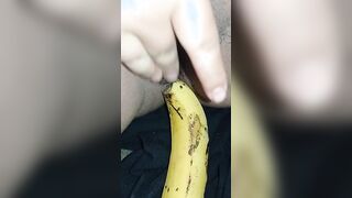 indian chick having fun with banana