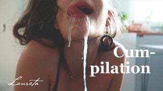 Gf Cummed and Cum Play Compilation, Long Sperm Loads